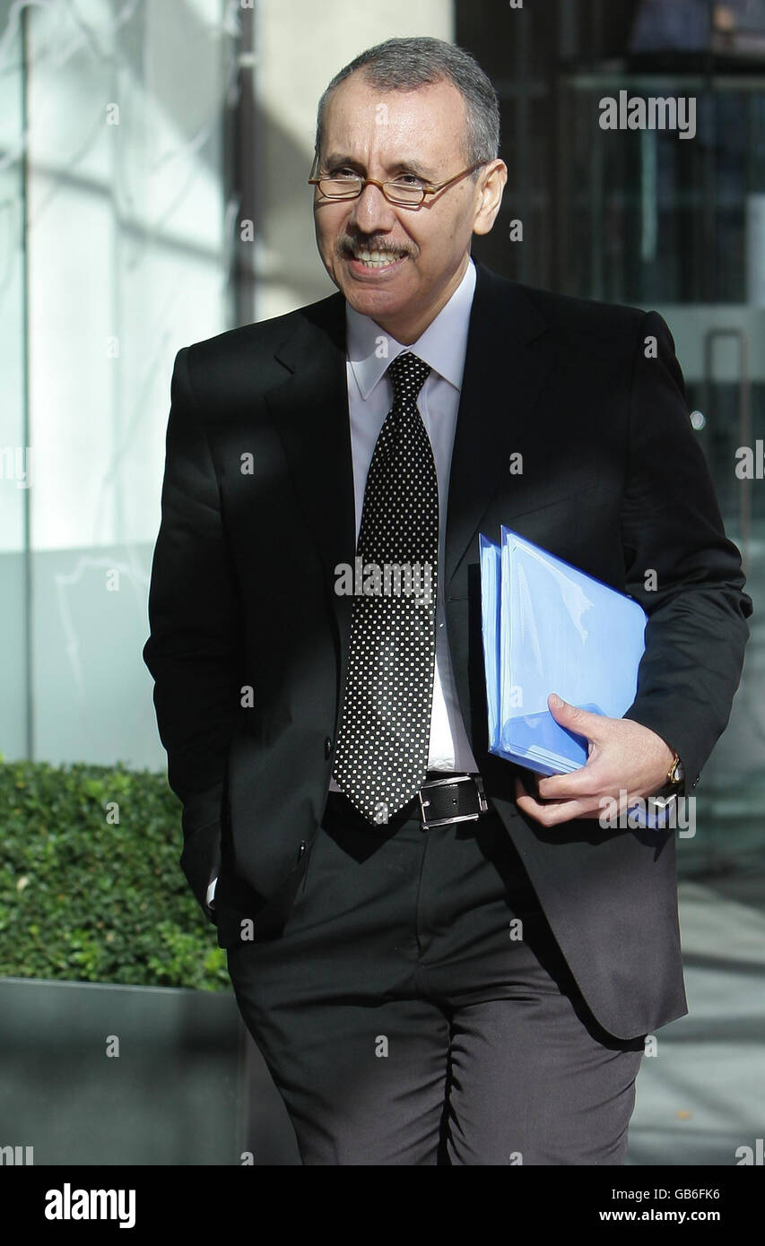 Dr Mohammed Taranissi leaves a hearing at the General Medical Council, London, where he appeared before a disciplinary panel. Stock Photo