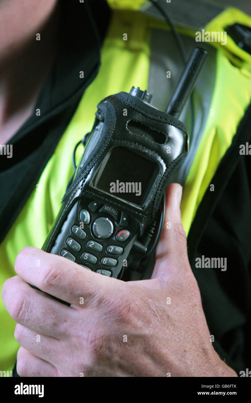 Air Waves phone used by Scottish Police at Edinburgh police station Stock Photo Alamy