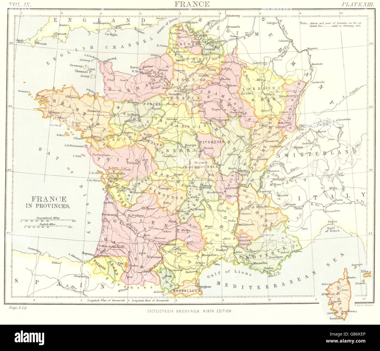 Map of france in provinces hi-res stock photography and images - Alamy