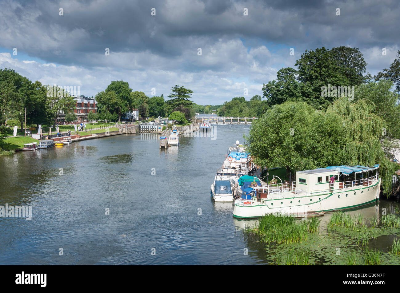 View of River Thames at Runnymede, Surrey, England, United Kingdom Stock Photo Alamy