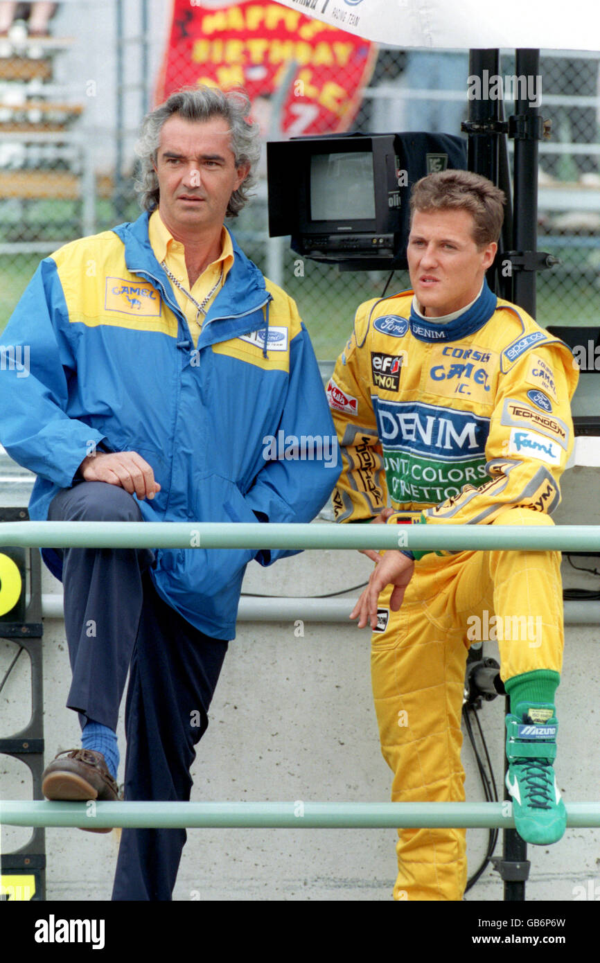 Michael schumacher and benetton boss flavio briatore hi-res stock  photography and images - Alamy