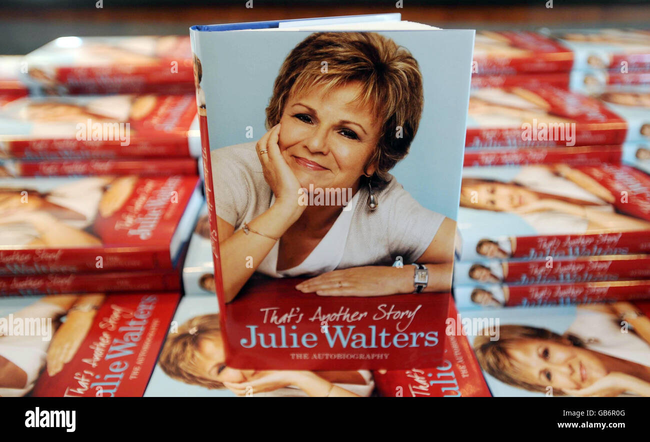 Books by Julie Walters displayed at The Times Cheltenham Festivals Literature 08. Stock Photo
