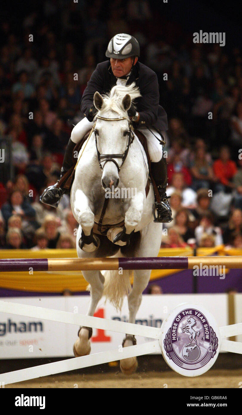 Netherland's Jurgen Stenfert riding BMC Naomie competes in the Bob Hurford Memorial Cup during day four of the Horse of the Year Show at the NEC in Birmingham. Stock Photo