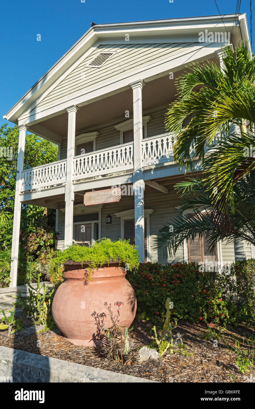 Florida, Keys, Old Key West, Donkey Milk House circa 1866, 613 Eaton Street, private residence Stock Photo