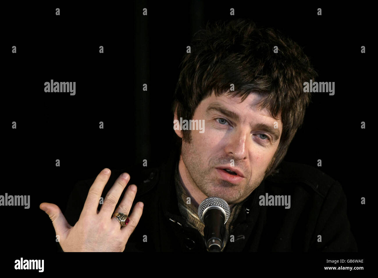 Noel Gallagher officially announces an open-air concert at Slane Castle which Oasis will headline next summer. Stock Photo