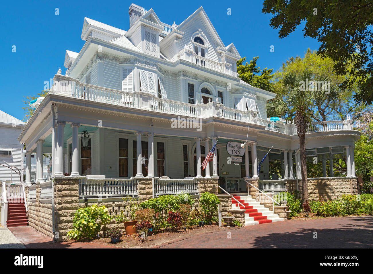 Florida, Keys, Old Key West, Amsterdam's Curry Mansion Inn B&B, 511  Caroline Street, built 1905, hotel Stock Photo - Alamy