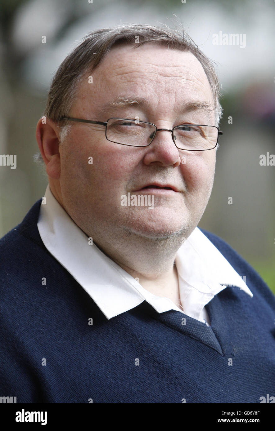 National Trust employee Howard Allan in Dunbalne Cathedral in Scotland