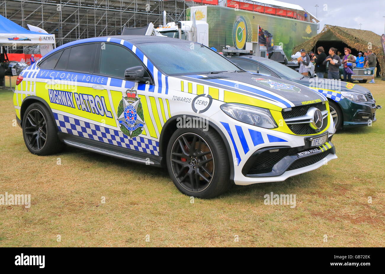 Australian Police Highway patrol car. Stock Photo