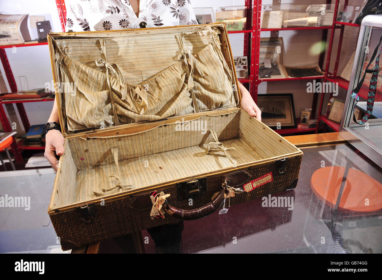 R.M.S. TITANIC Photo: Millvina Dean's 100-Year-Old Titanic Suitcase