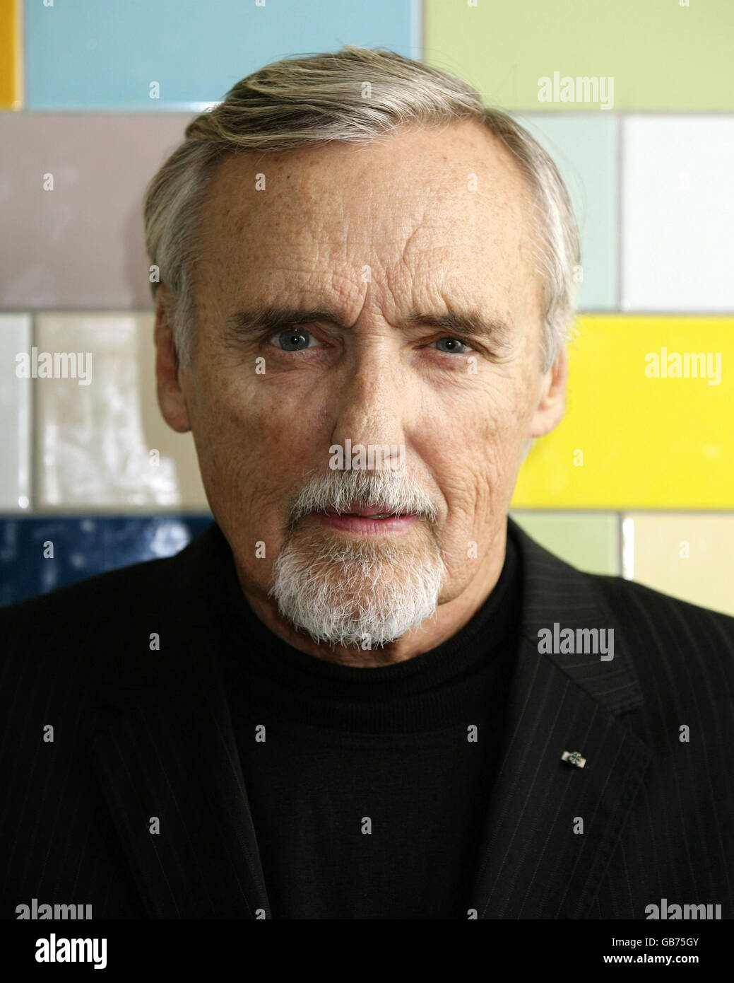 Dennis Hopper poses ahead of a talk on his rarely seen film ‘The Last