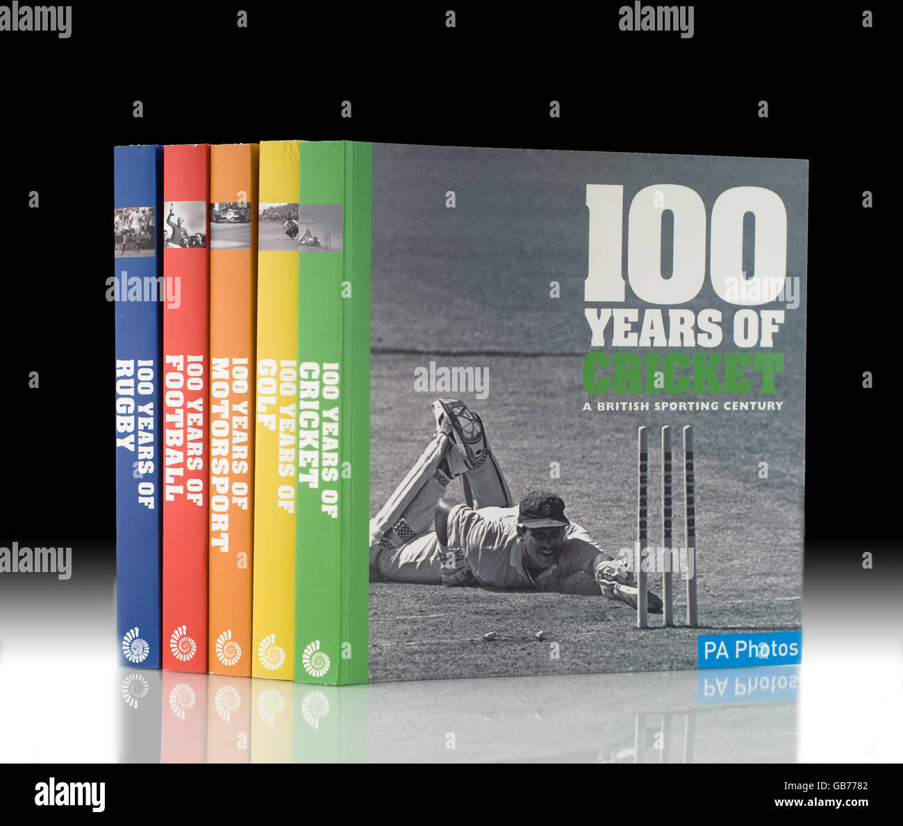100 Years of sport - Ammonite Books. PA Photos Ammonite Books, 100 years of Sport series - Cricket Stock Photo