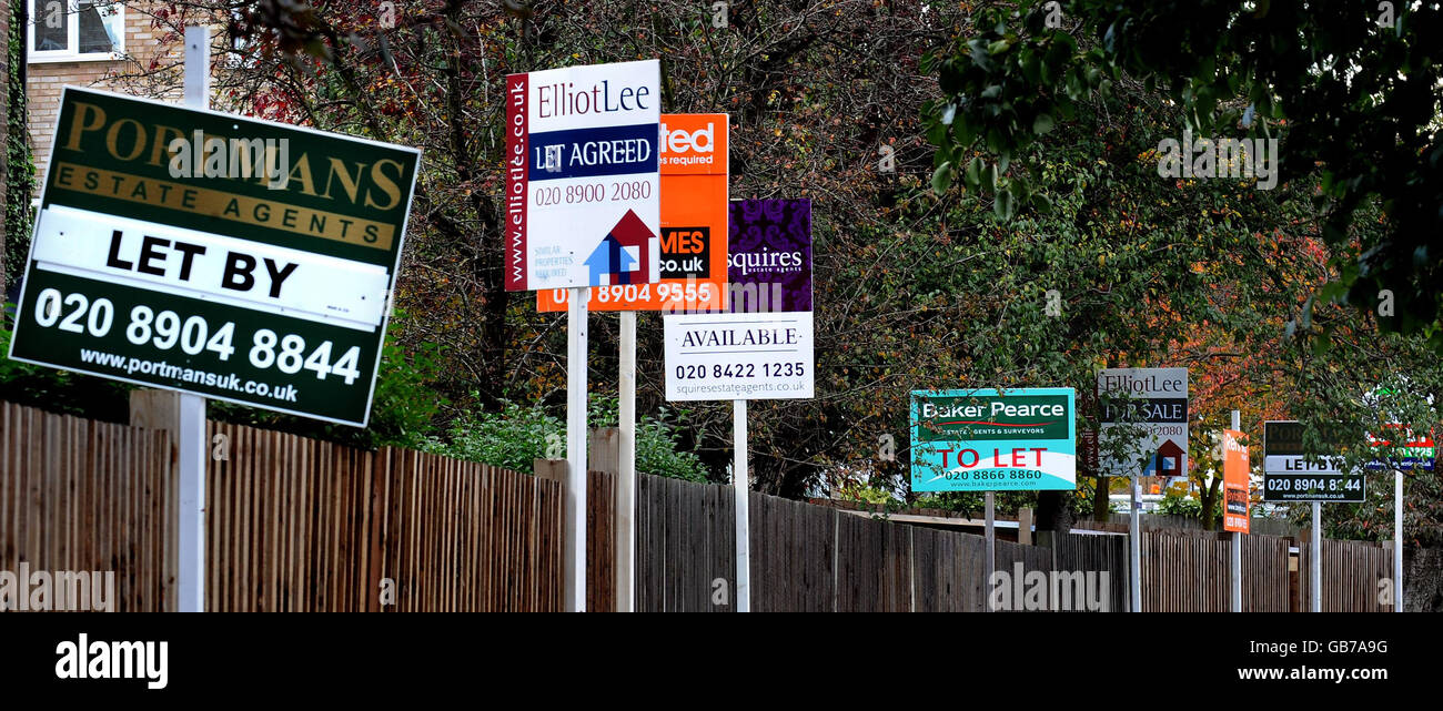 House prices fall Stock Photo Alamy