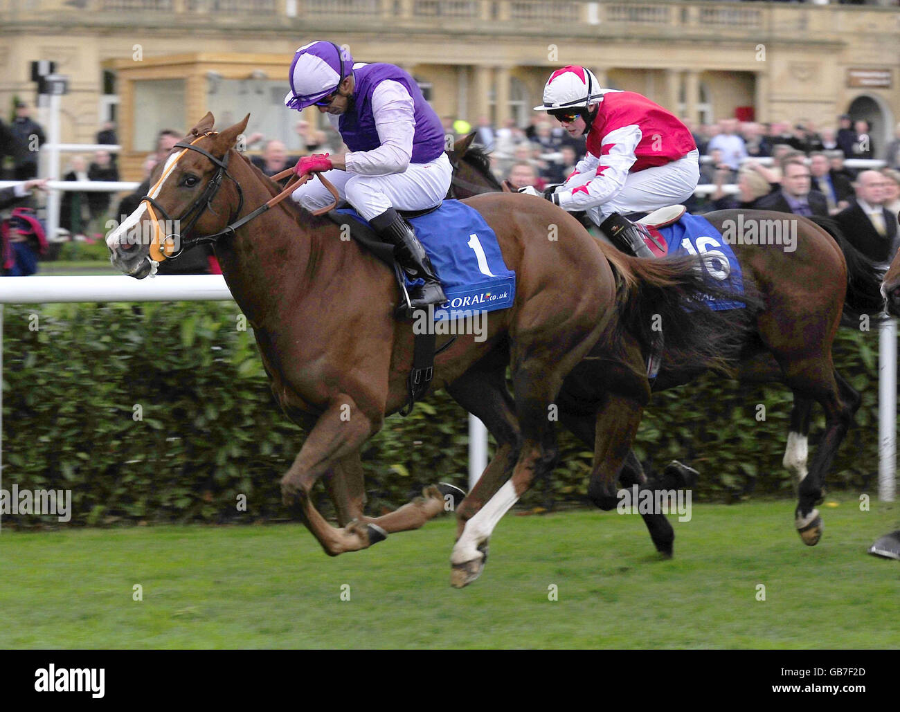 Horse racing racing post trophy doncaster racecourse hi-res stock ...