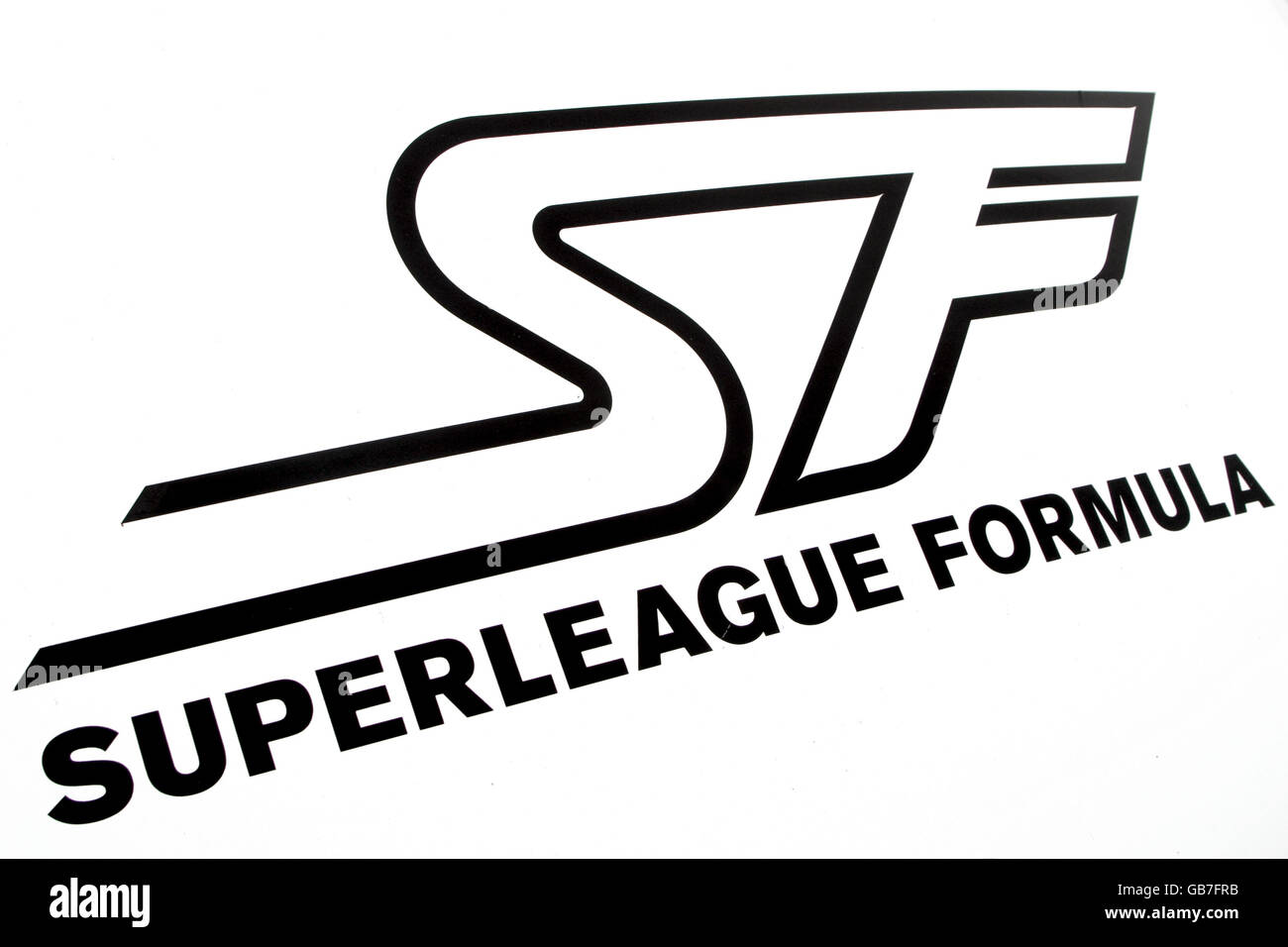 Superleague Formula - Qualifying - Donington Park. Superleague Formula signage Stock Photo