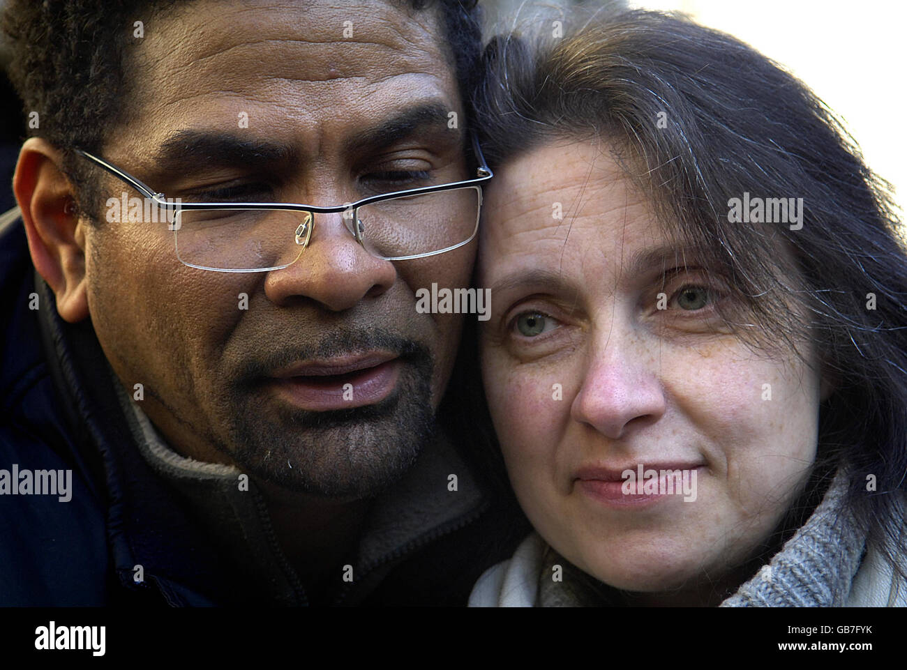 Multiple sclerosis sufferer Debbie Purdy, 45, from Bradford, and her husband, Cuban violinist Omar Puente, at the High Court after she lost her landmark legal bid to clarify the law on assisted suicide. Stock Photo