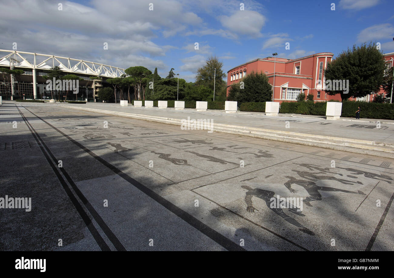 Soccer Olympic Stadium Rome Stock Photo Alamy