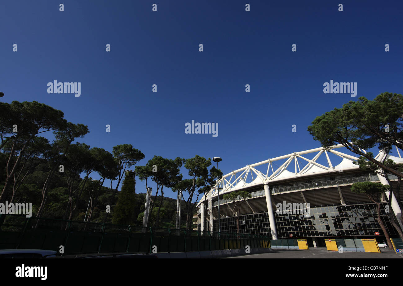 Soccer Olympic Stadium Rome Stock Photo Alamy