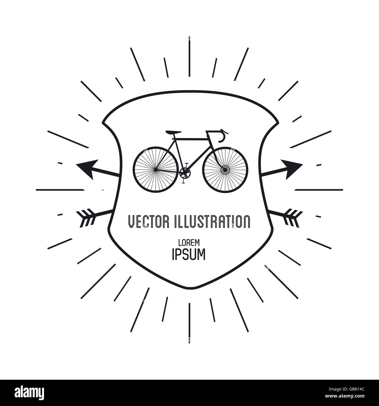 Cycle icon. Hipster Style design. Vector graphic Stock Vector Image ...