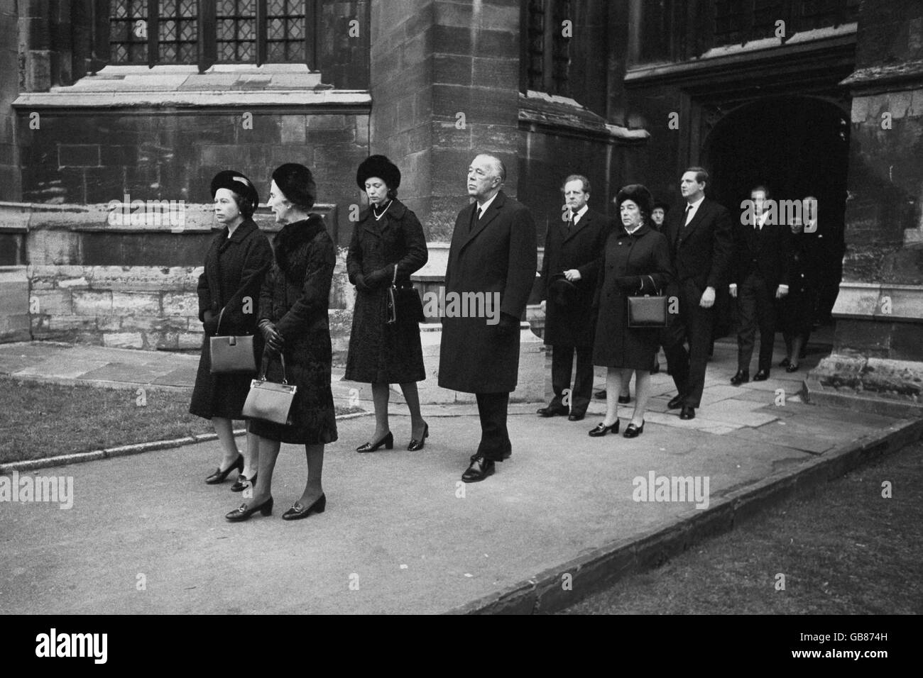 British Royalty - Funeral - Lady Patricia Ramsay - Windsor - 1974 Stock Photo