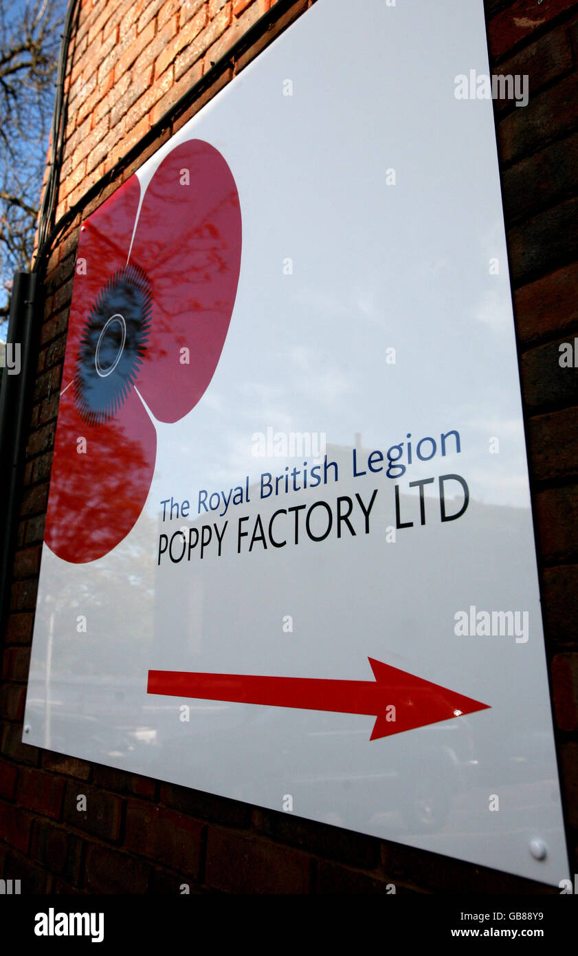 The Royal British Legion Poppy Factory in Richmond. Stock Photo