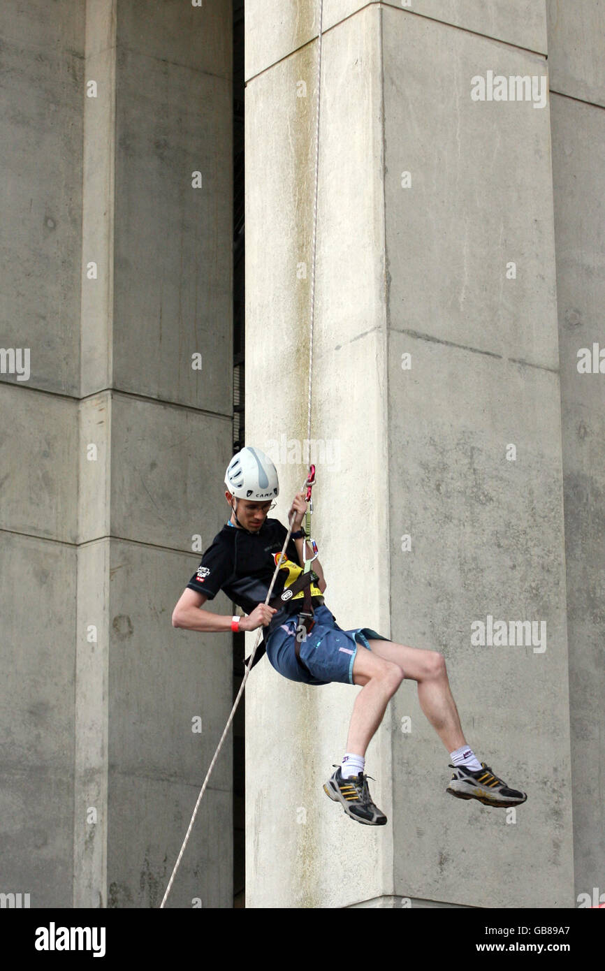 Competitors compete on Day2 of the Rat Race Urban Adventure in London ...