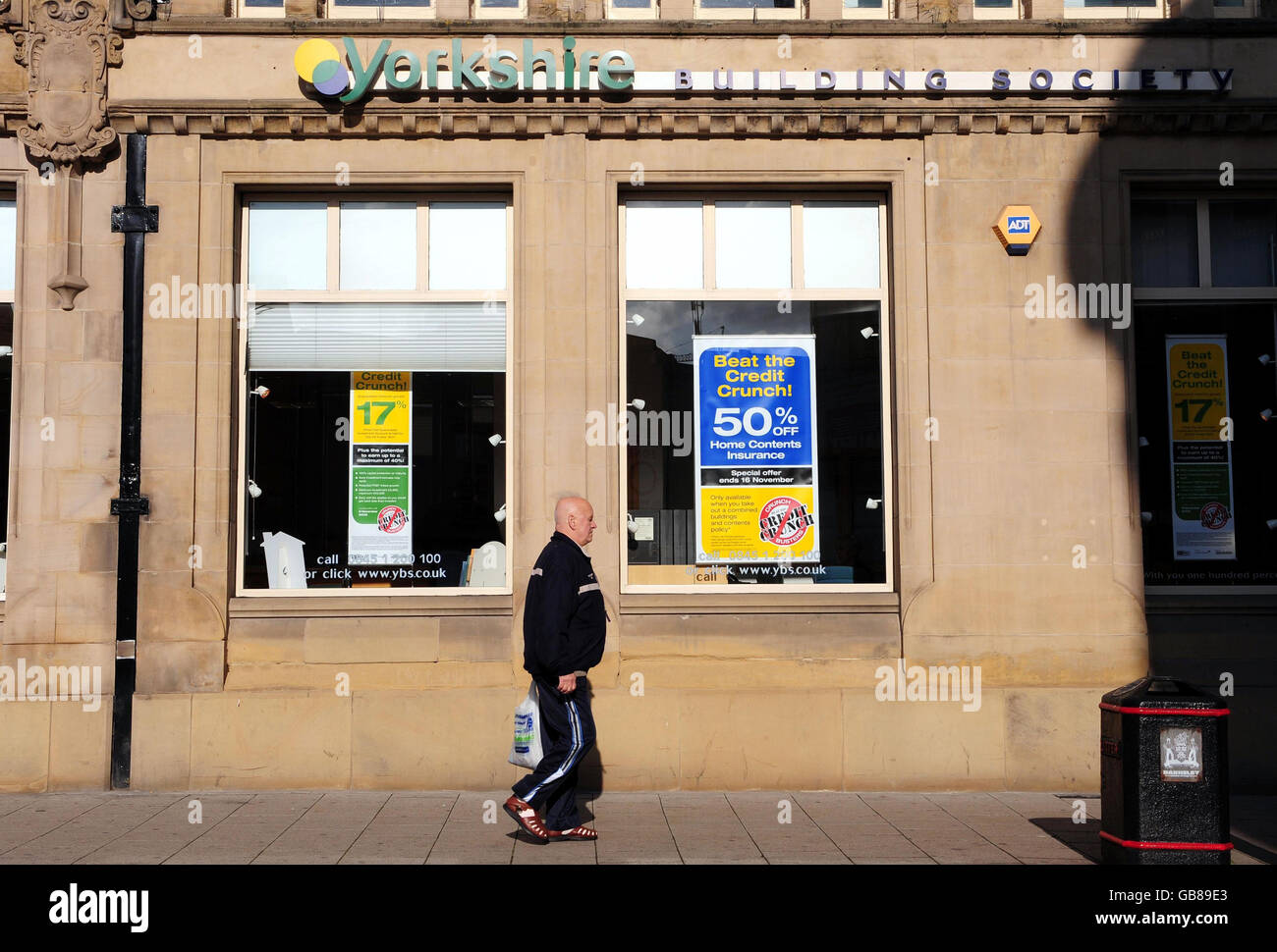A general view of the Barnsley branch of the Yorkshire Building Society in Barnsley town centre. Stock Photo