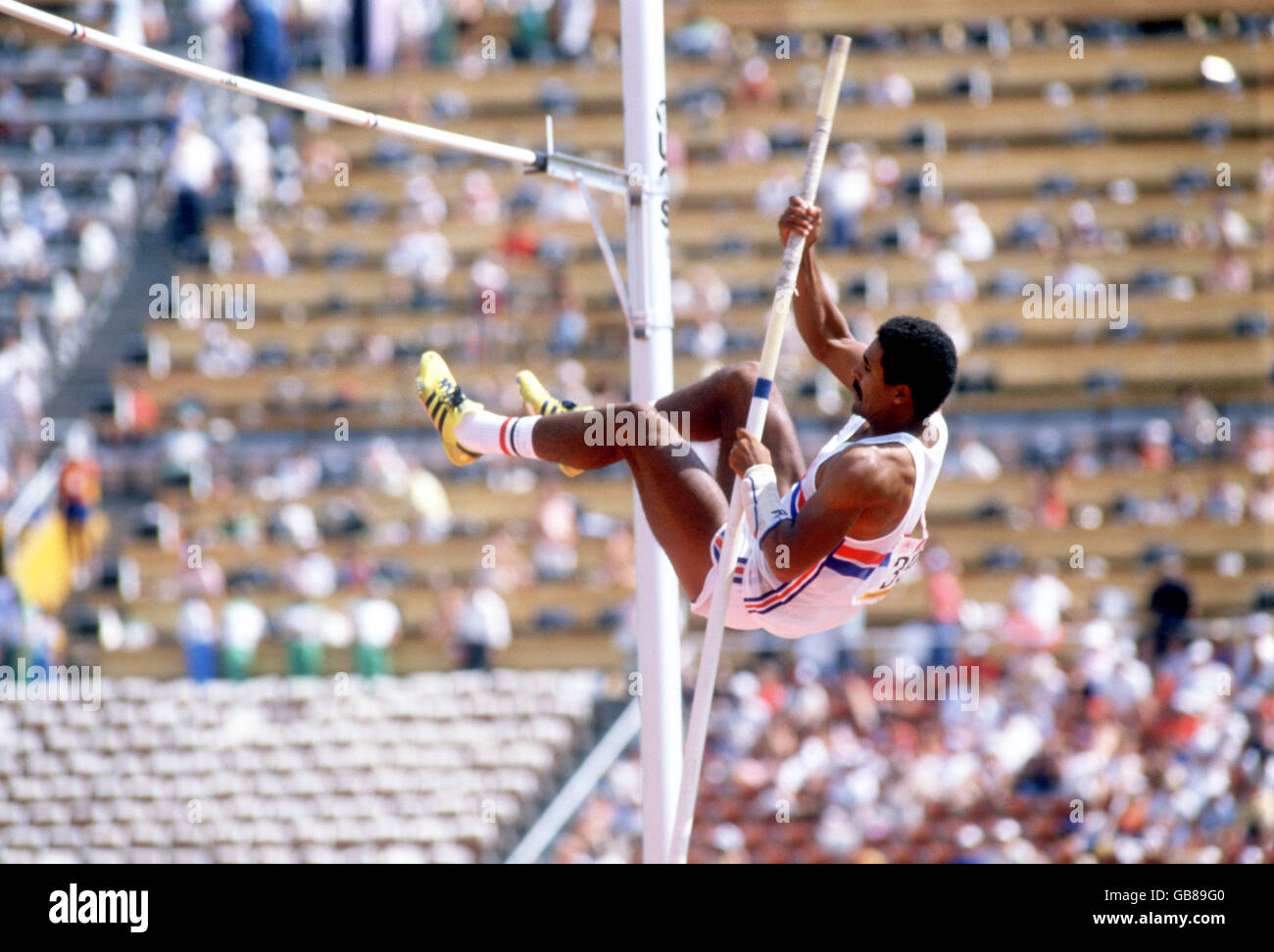 Athletics - Los Angeles Olympic Games 1984 - Decathlon Stock Photo