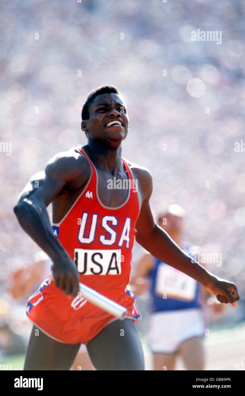 Athletics - Los Angeles Olympic Games 1984 - Men's 4x100m Relay Stock Photo