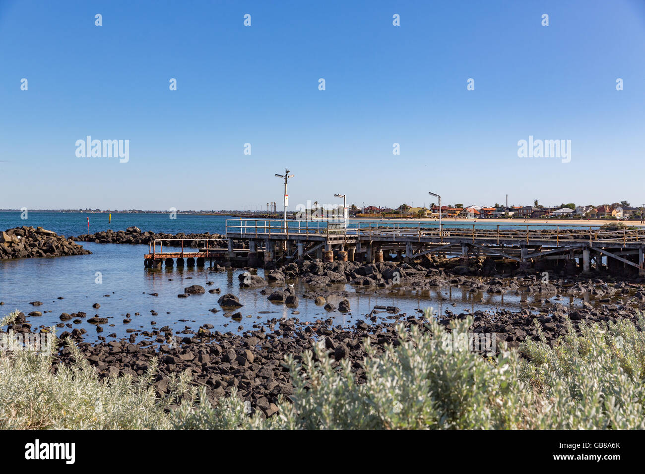 Fishing jetty at Williamstown, Victoria, Australia Stock Photo Alamy