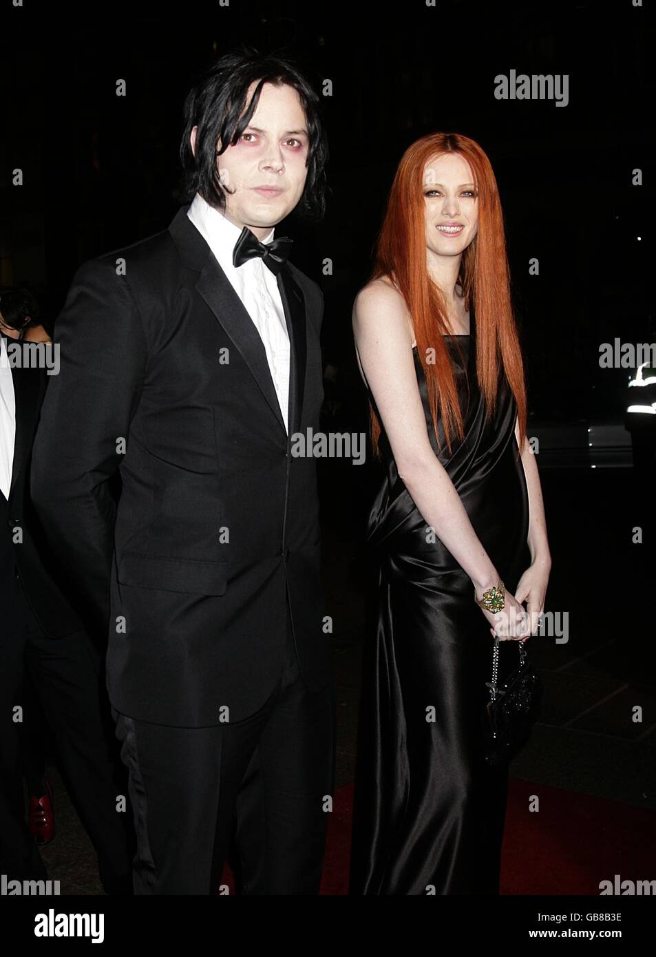 Jack White and Karen Elson arrive for the World premiere of 'Quantum Of Solace' at the Odeon Leicester Square, WC2. Stock Photo