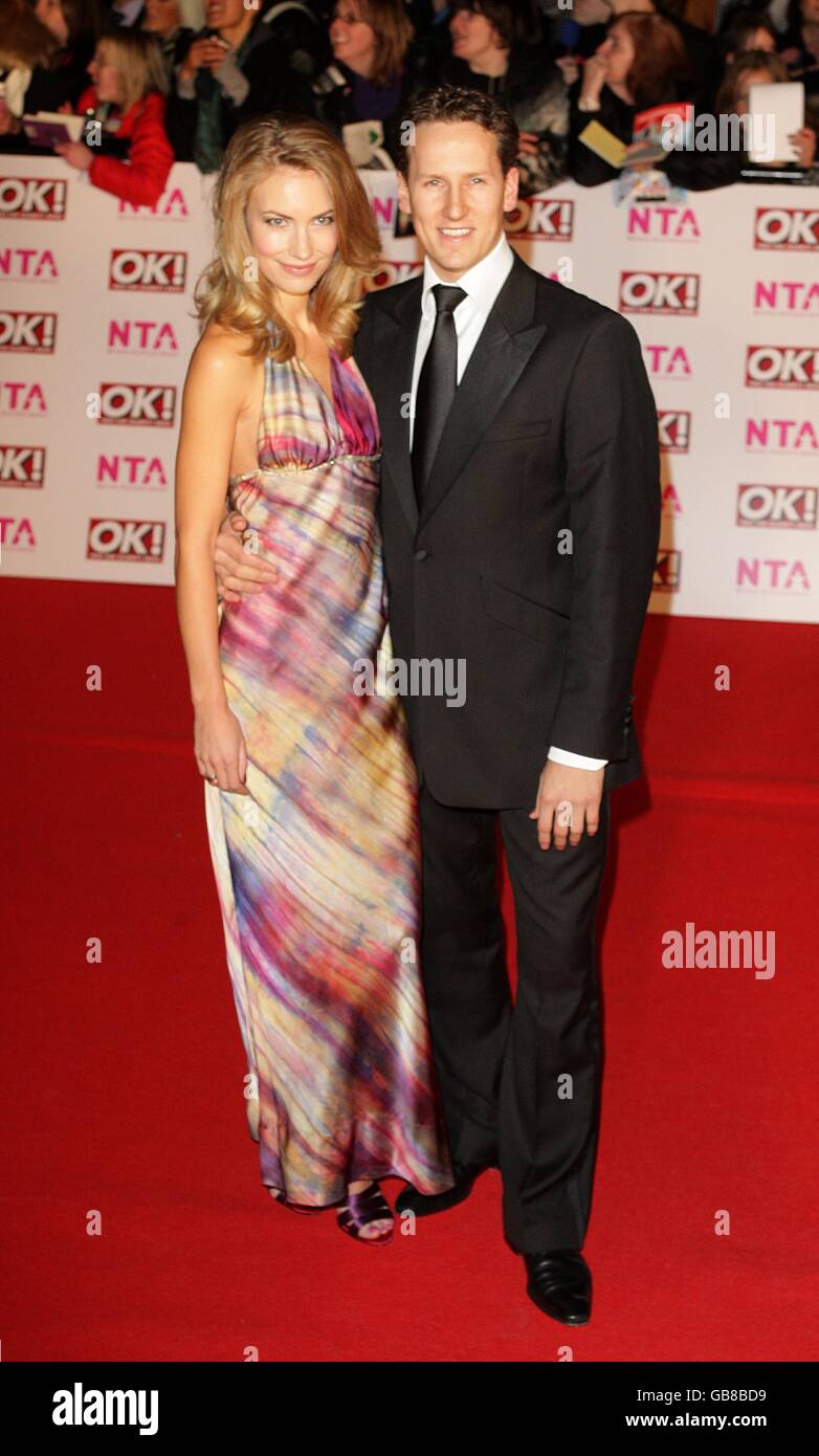Brendan Cole and Zoe Hobbs arrive for the 2008 National Television Awards at the Royal Albert Hall, Kensington Gore, SW7. Stock Photo