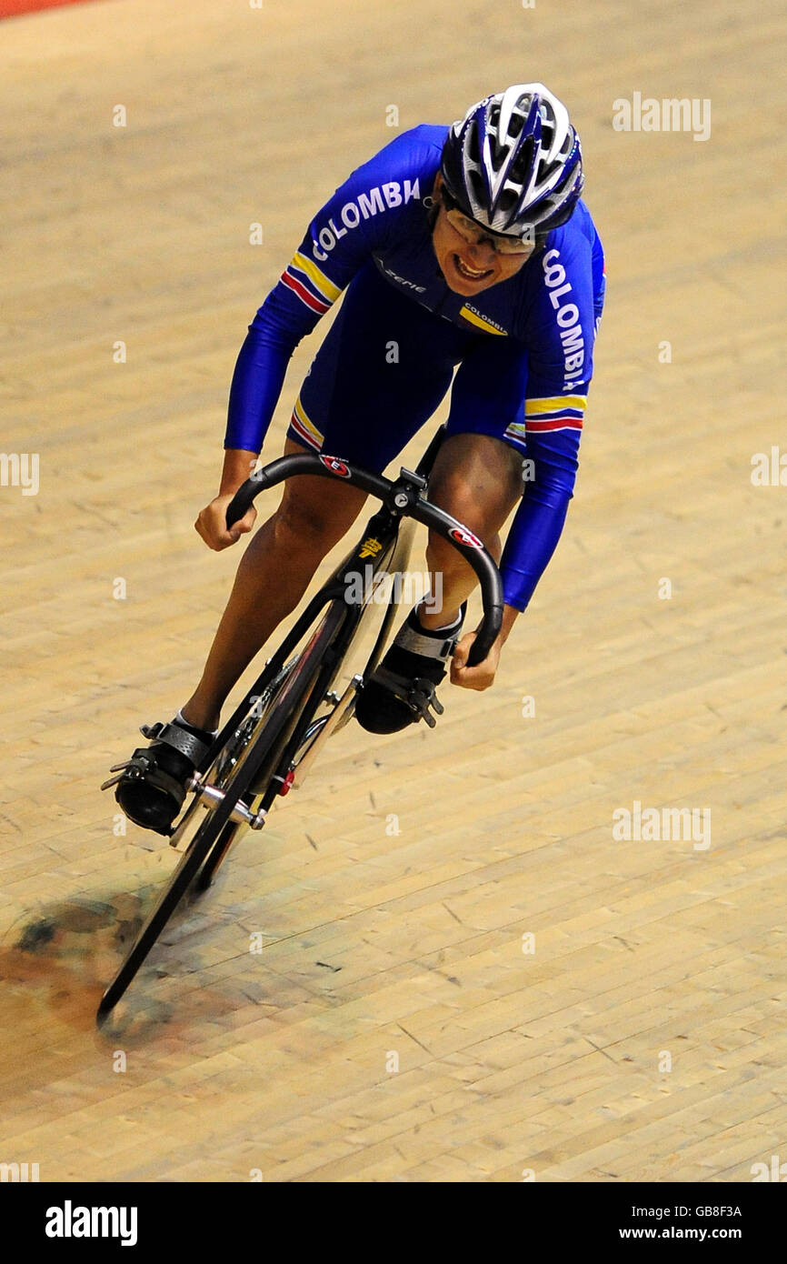 Colombia's Orrego Diana Maria Garcia competes in the Women's Keirin Stock Photo