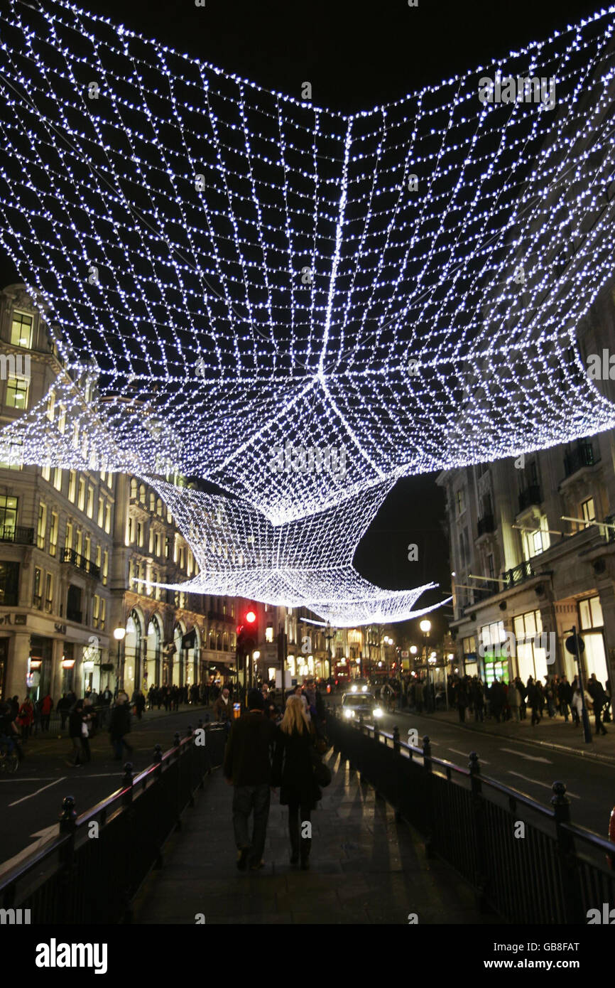 The Regent Street Christmas lights in London's west end after McFly