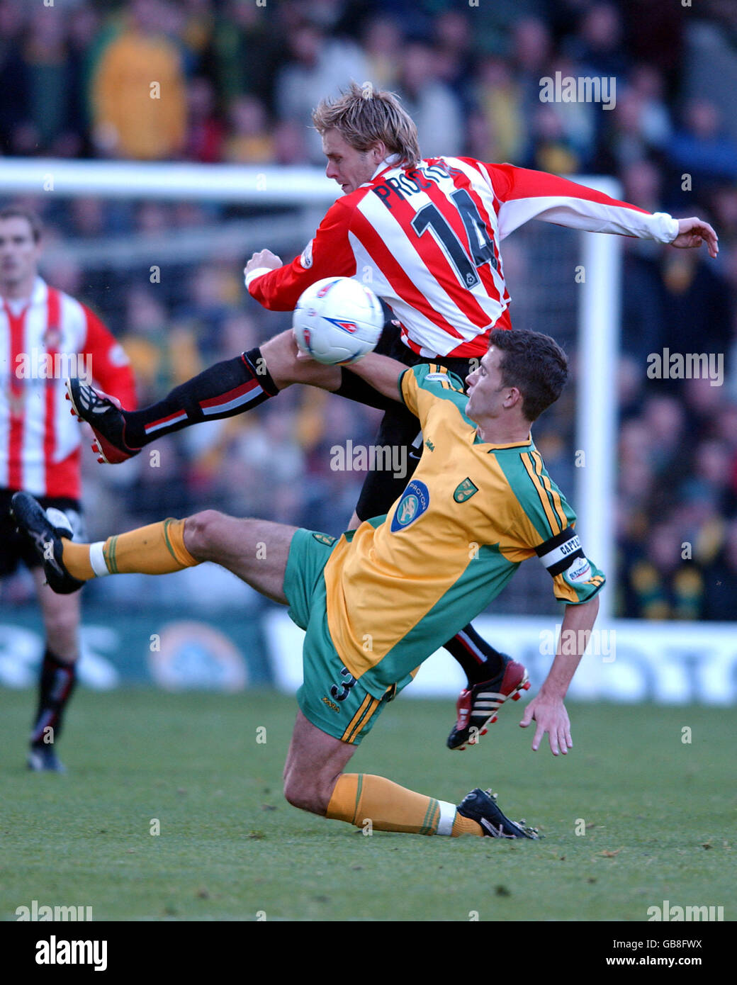 Norwich citys adam drury clashes with sunderlands michael proctor hi