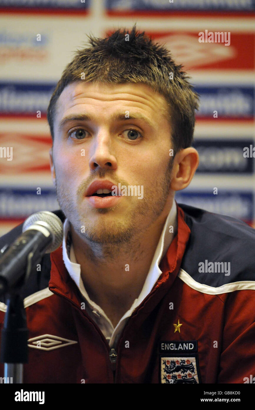 England's Michael Carrick during a press conference at the Grove Hotel