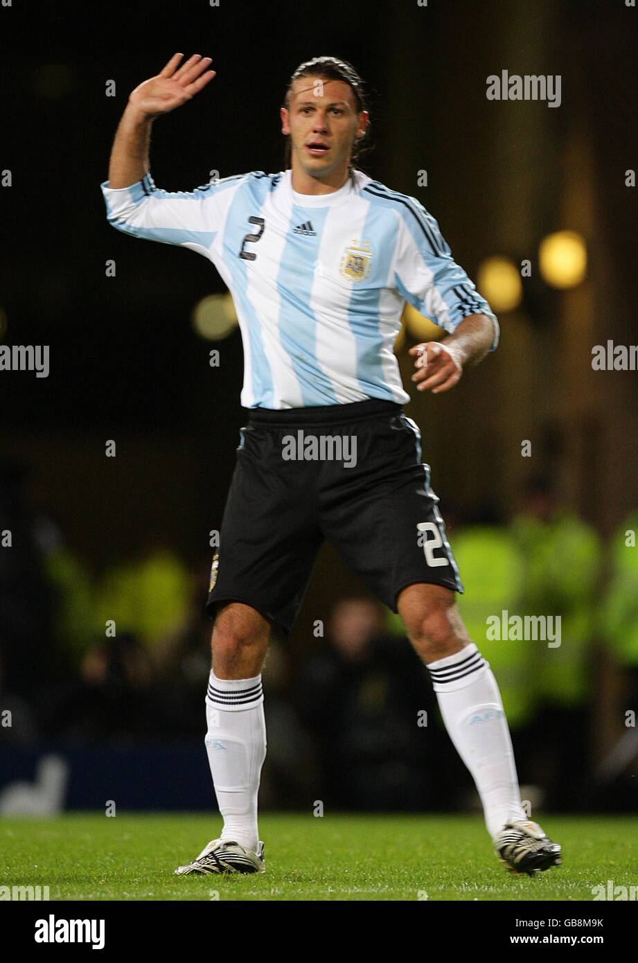 Soccer - International Friendly - Scotland v Argentina - Hampden Park. Martin Demichelis, Argentina Stock Photo
