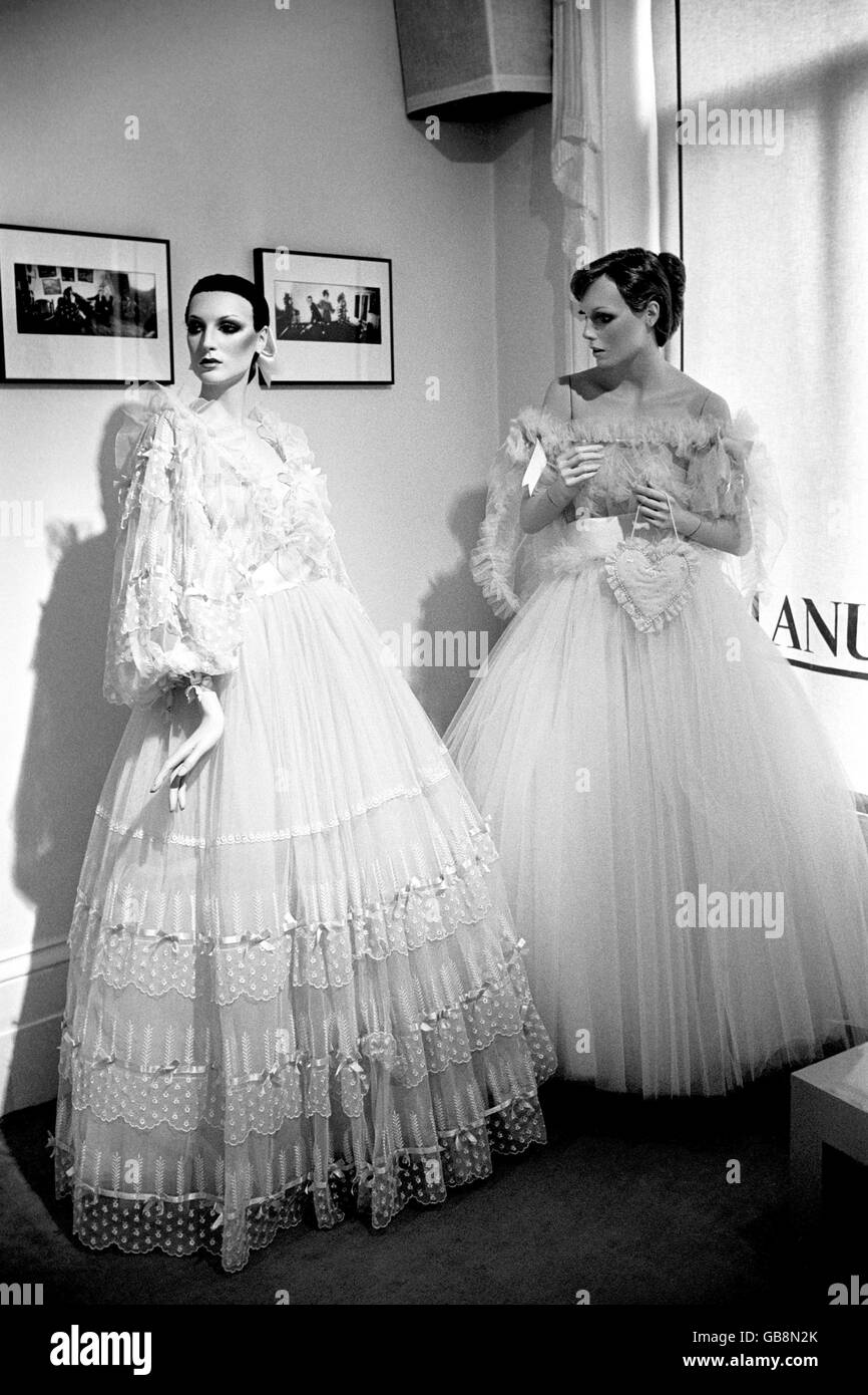 Fashion - David and Elizabeth Emanuel Fashions - London - 1981 Stock Photo