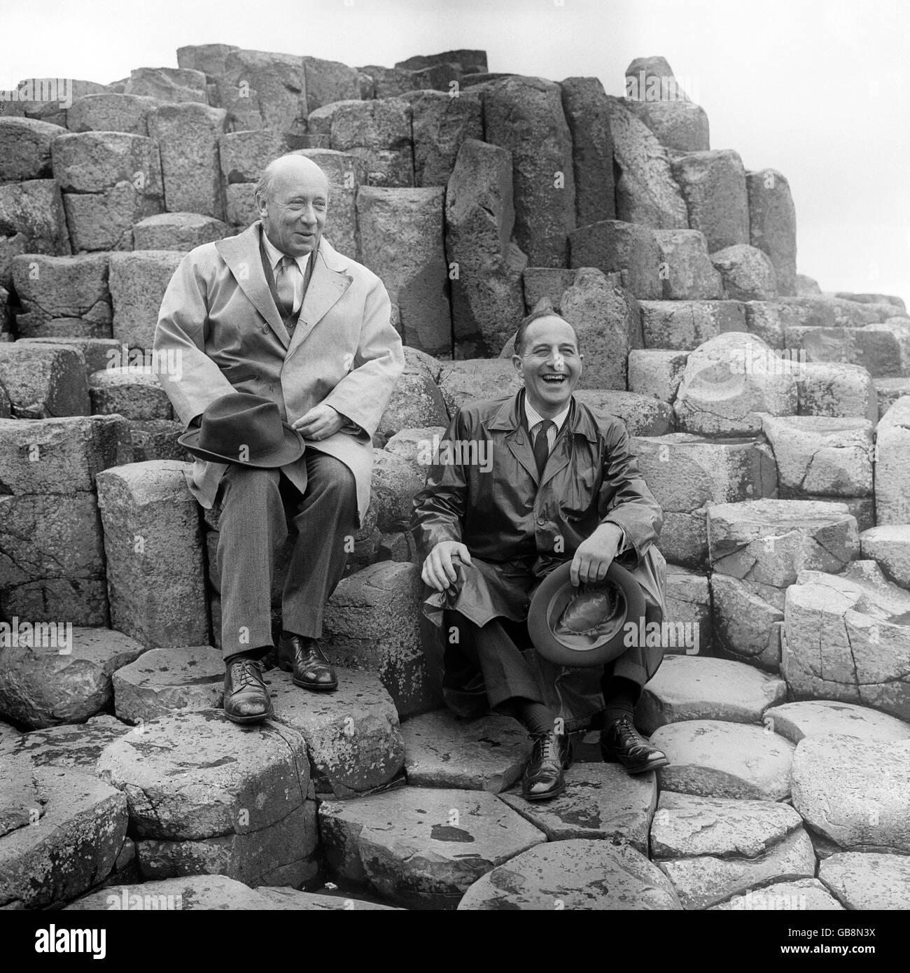 Terence O'Neill - Giant's Causeway - Northern Ireland - 1963 Stock Photo