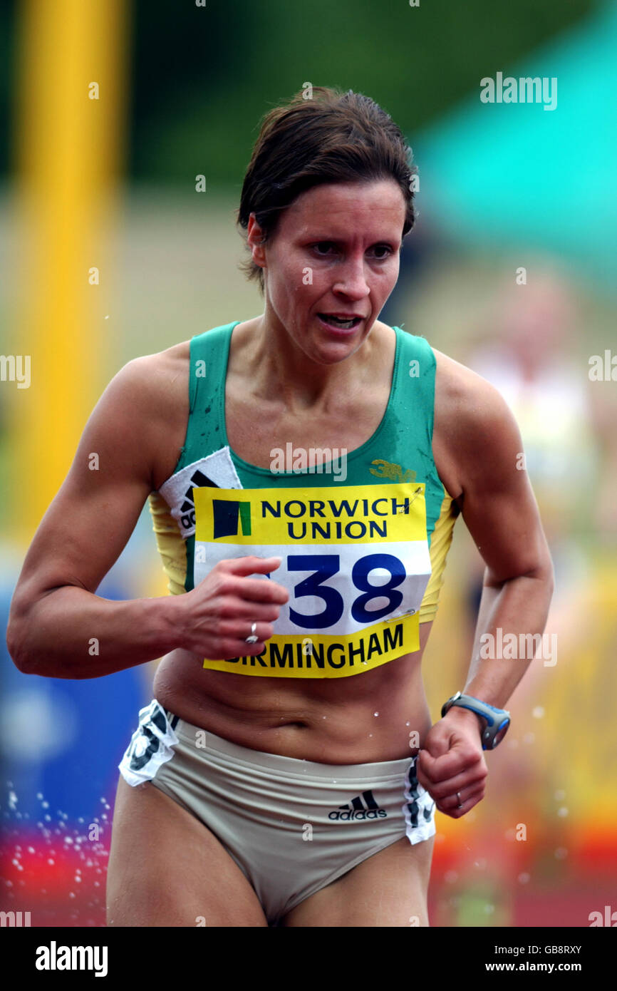 Athletics - Norwich Union AAA World Championships Trials. Tara Krzywicki during the Women's 2000m Steeplechase Stock Photo