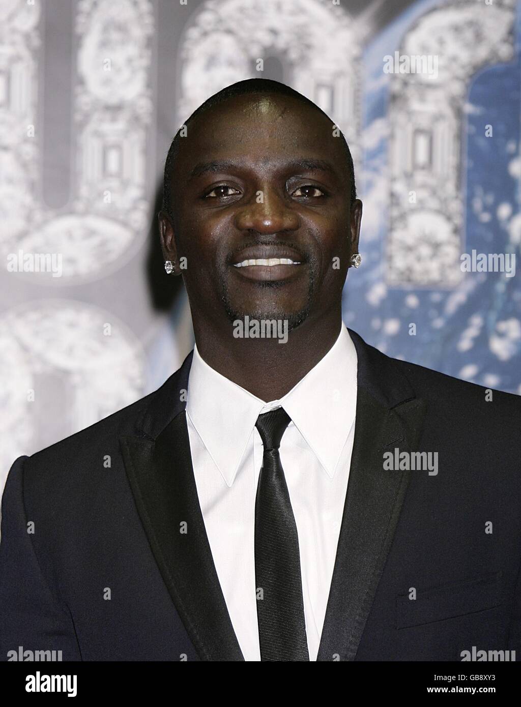 Akon arriving at the 2008 World Music Awards at the Sporting Club, Monte Carlo. Stock Photo