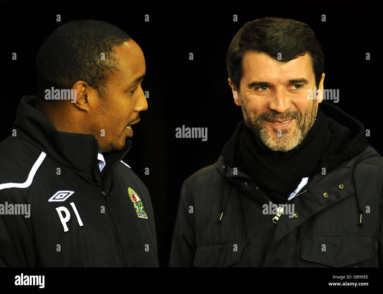 Sunderland manager Roy Keane and Blackburn manager Paul Ince before the
