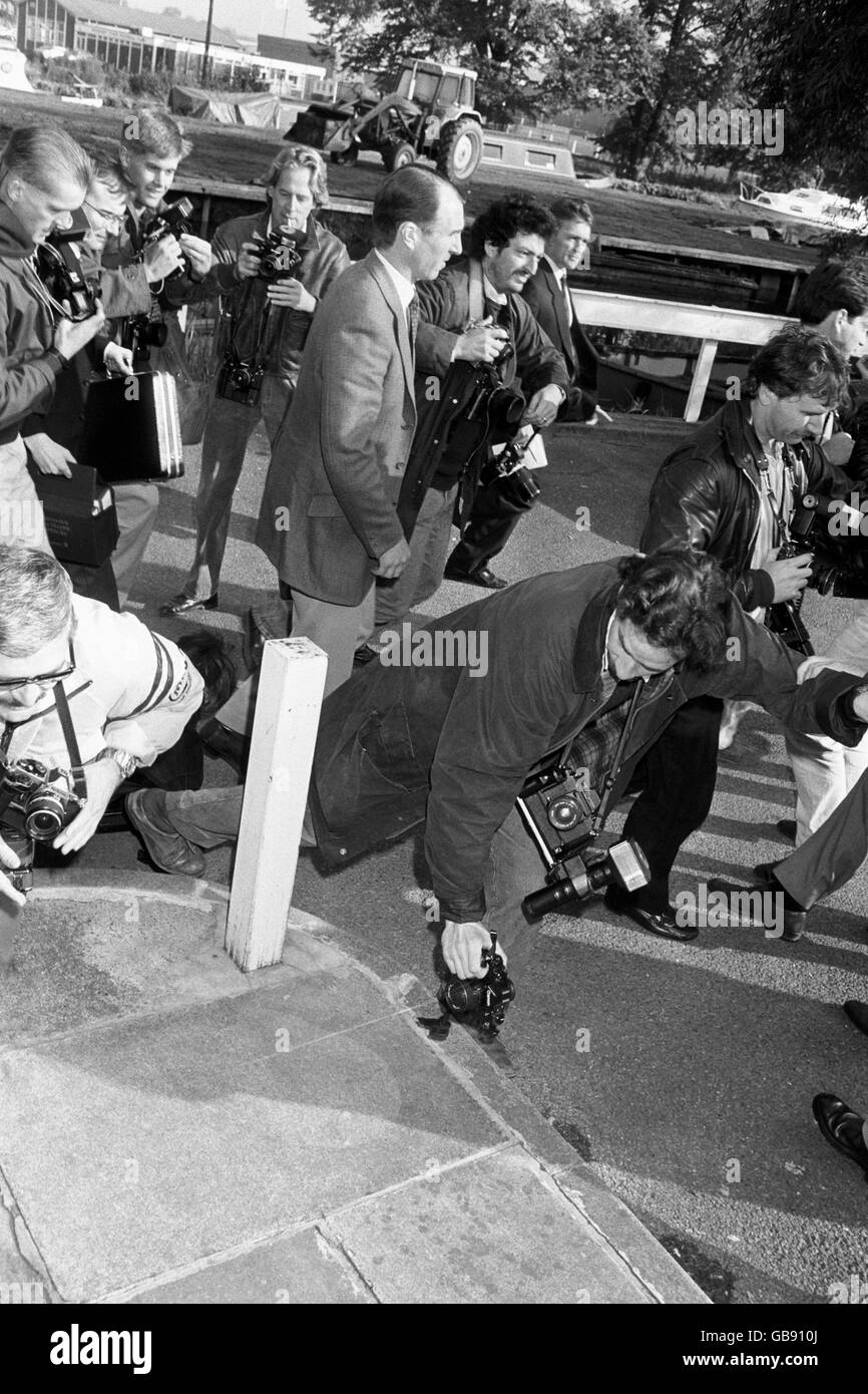 British Royal Family - Captain Mark Phillips - Newbury - 1987 Stock Photo