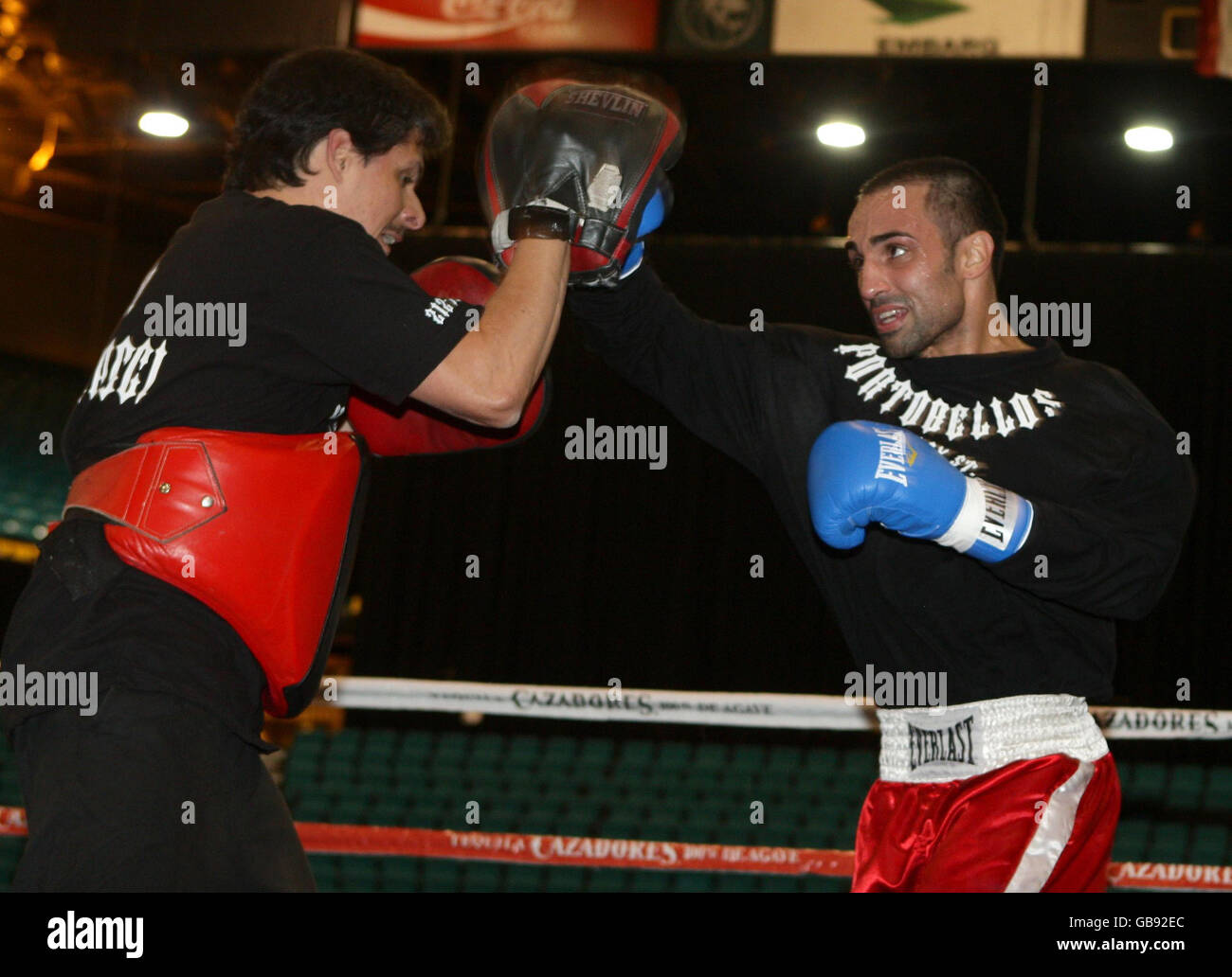 Paulie Malignaggi during a media workout at the MGM Grand Hotel in Las