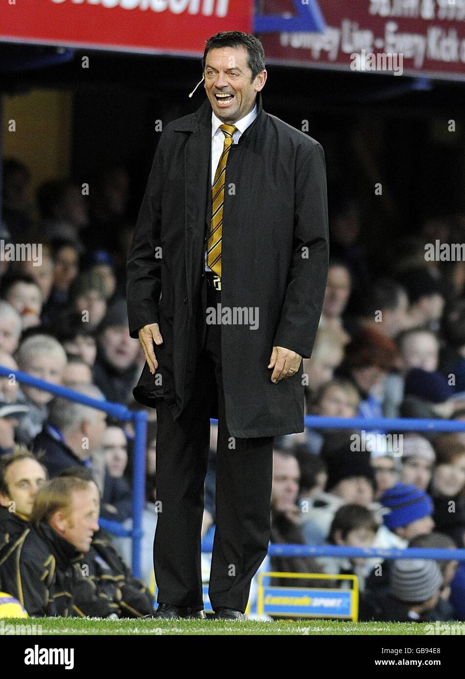 Soccer - Barclays Premier League - Portsmouth v Hull City - Fratton Park. Phil Brown, Hull City manager Stock Photo