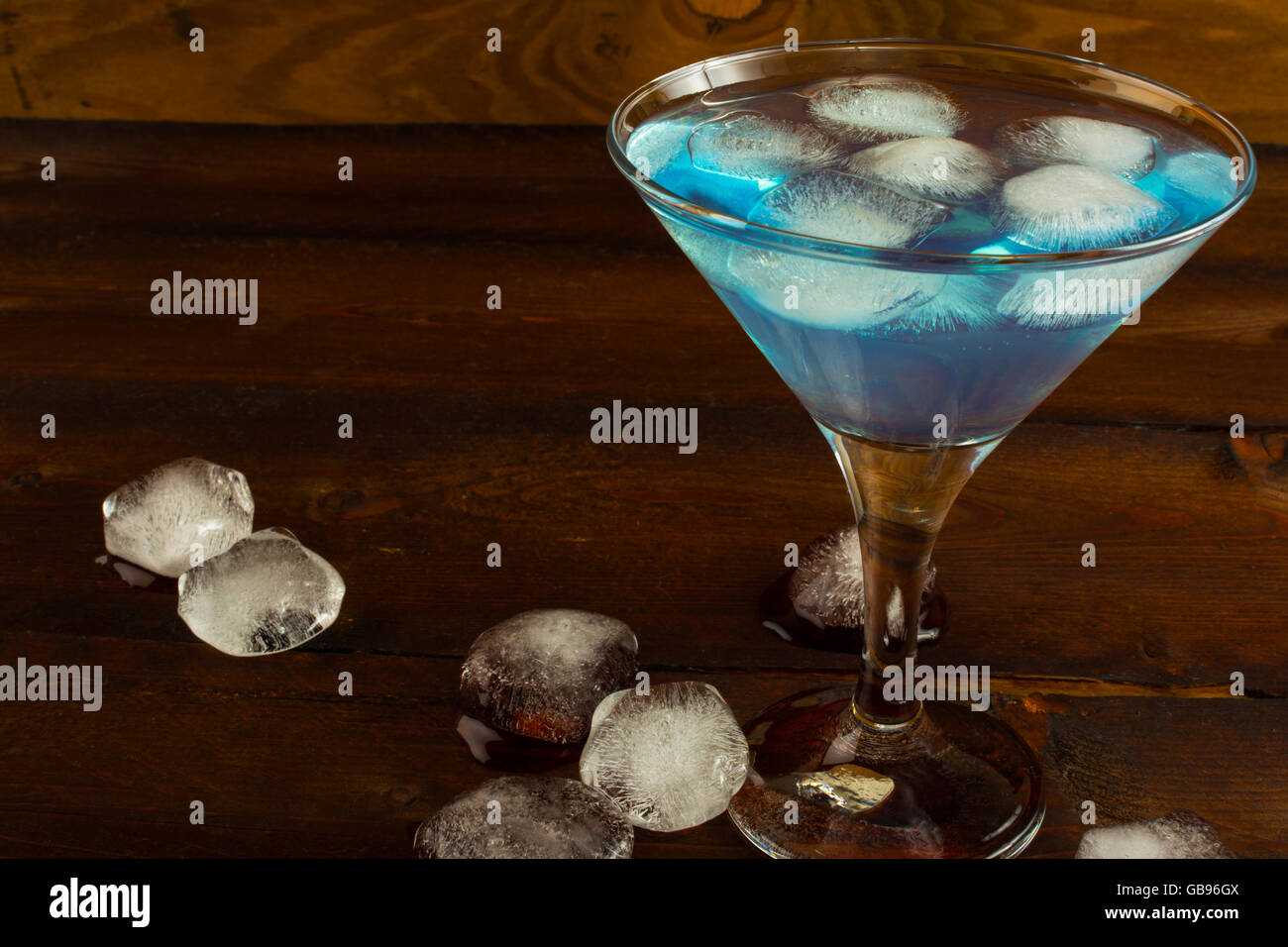 Cocktail Blue Lagoon. Blue cocktail. Blue curacao liqueur. Blue Martini ...