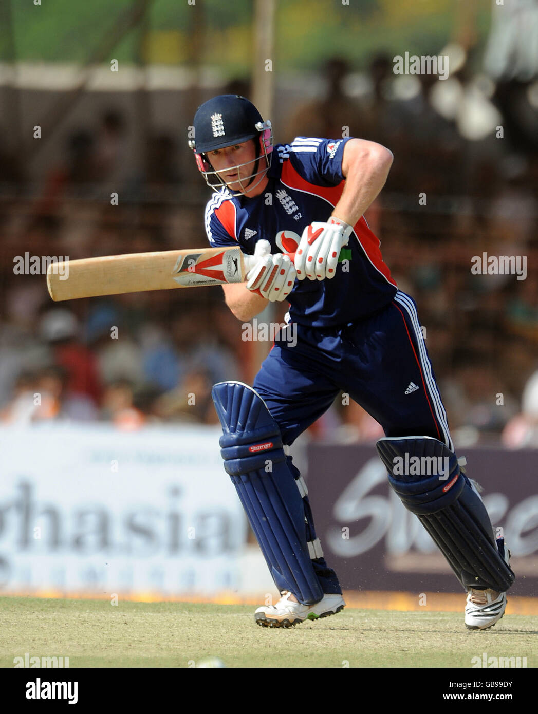 Paul Collingwood bats during The First One Day International at