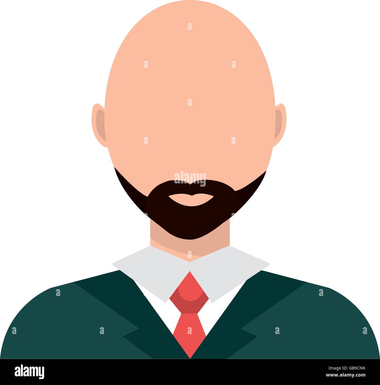 Businessman profile colorful avatar isolated flat design Stock Vector ...