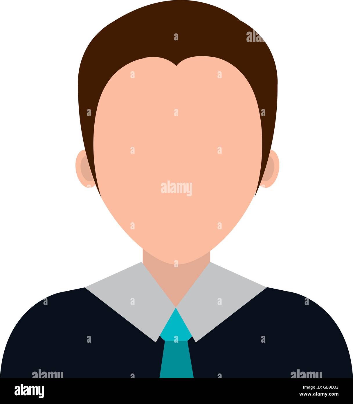 Businessman profile colorful avatar over white background Stock Vector ...