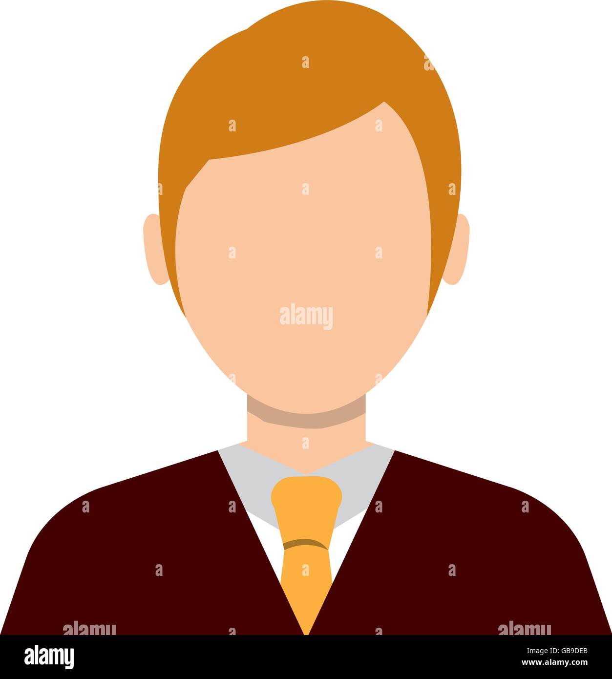 Businessman profile colorful avatar over white background Stock Vector ...