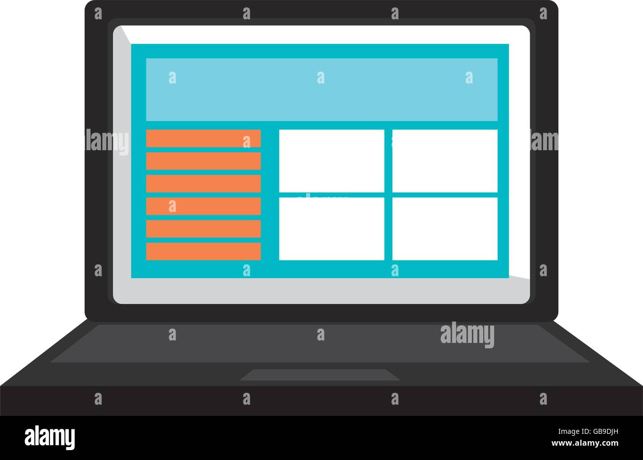 Personal Computer laptop flat icon Stock Vector Image & Art - Alamy